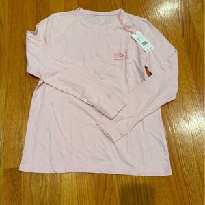 Vineyard Vines Pink Long Sleeve Pocket Tee